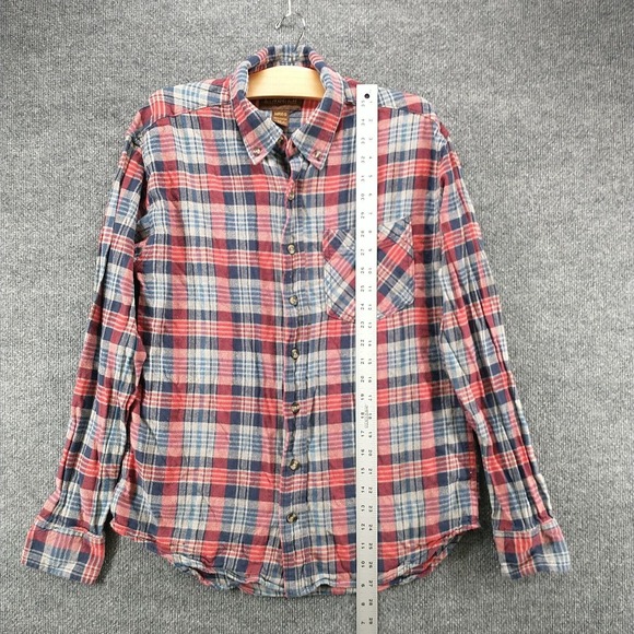 Lincoln Outfitters Men's Button Down Shirt Multi Medium Long Sleeve Plaid Cotton - Picture 9 of 11